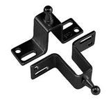 Multi Purpose Lift Support Bracket JR Products BR-12695 Used For Mounting Gas Lift Supports; 10 Millimeter Ball Stud; Powder Coated; Black; Steel