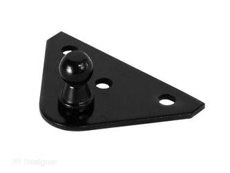 Multi Purpose Lift Support Bracket RV Designer G815 Used For Mounting Gas Lift Supports; Flat; 10 Millimeter Ball Stud - Young Farts RV Parts