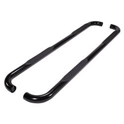 Nerf Bar TrailFX 1110134043 TFX Round Tube Side Steps, With Step Pads, 3" Round Bent, Powder Coated, Black, Steel, Without End Caps - Young Farts RV Parts