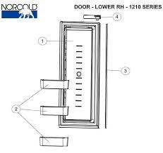 Norcold 627944 Refrigerator Door Assembly | 1210 / 1211 Series - Young Farts RV Parts