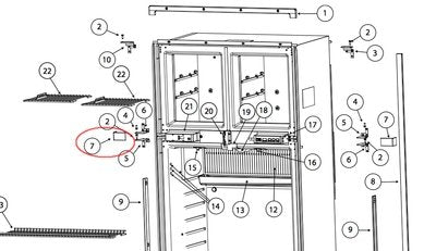 Norcold 627955 Refrigerator Door Hinge Cover - Young Farts RV Parts