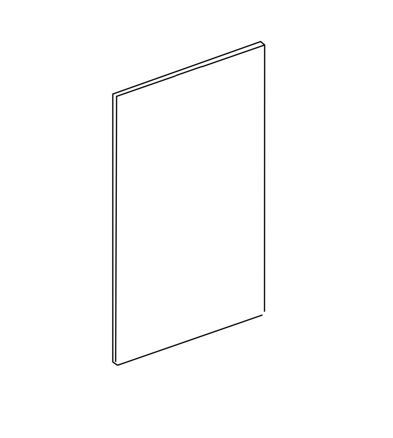 norcold 629756 *SPECIAL ORDER* PANEL-DOOR-BLACK ACRYLIC - Young Farts RV Parts