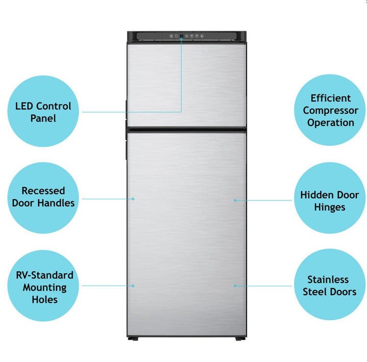 Norcold N10DCBKR DC Refrigerator 10 Cu Ft. - (Reversible) Right Hand Hinge - Young Farts RV Parts