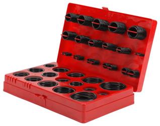 O-Ring Assortment Performance Tool W5202 Nitrile Butadiene Rubber, With 1/16" Section - 1/4" Outside Diameter To 1/8" Section - 2-1/4" Outside Diameter O-Rings And Plastic Storage Case - Young Farts RV Parts