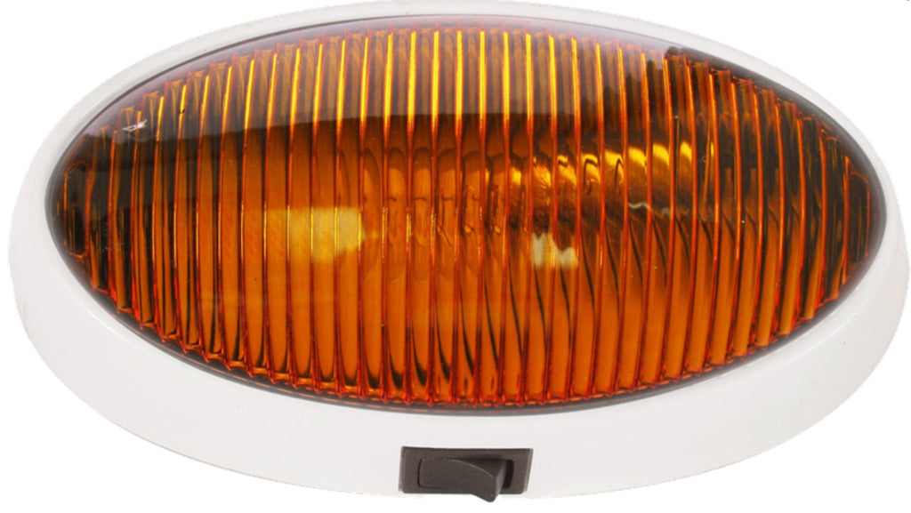 Optronics RVPL7AP 1 Porch Light With Switch, Amber - Young Farts RV Parts