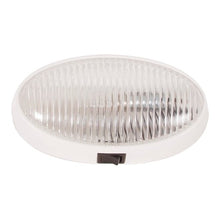 Load image into Gallery viewer, Optronics RVPL7C - RV Porch Utility Light w/ Switch - Incandescent - Oval - White Housing - Clear Lens - Young Farts RV Parts