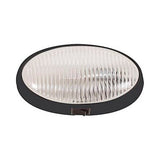 Optronics RVPL7CB Oval Porch Light with Switch - Black/Clear