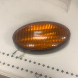 Orange black base oval porch light