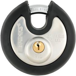 Padlock Keeper Corporation 673-70001 Discus Type, 2-13/16" Body Size, Steel, Boron Shackle - Young Farts RV Parts