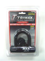 Padlock Trimax Locks MAX40BK Max ™, Key Type, 1/2