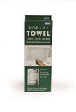 Paper Towel Holder Camco 57111 Pop-A-Towel, Holds Single Roll of Paper Towels For Dispensing, Under Cabinet Screw In Mount That Converts To Free Standing, White