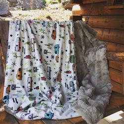 Picnic Blanket Camp Casual CC-005RTG The Throw; 50" x 60"; Grey; Polyester - Young Farts RV Parts