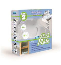 Load image into Gallery viewer, Plate Holder Camco 43601 Stack-A-Plate, One For 7-1/4&quot; Plates and One For 10-1/4&quot; Plates, With Non-Slip Backing for Storage in Cabinets, Bright White, Plastic - Young Farts RV Parts