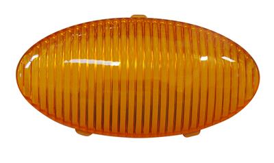 Porch Light Lens Valterra DG71263VP Diamond Group; Replacement Lens For Diamond Group DG72408VP/ DG71257VP/ DG71258VP/ DG71259VP Standard Porch Light; Oval; Amber; Acrylic; Snap-On - Young Farts RV Parts