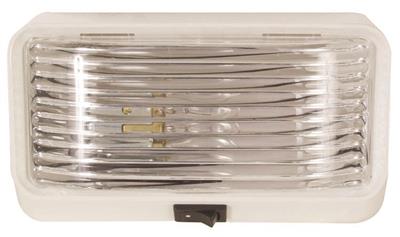 Porch Light Optronics RVPL3CP 12.8 Volt DC, 1.4 Amp, Rectangular, Clear Lens, 6" x 3-1/2" Rectangular, Single - Young Farts RV Parts