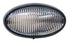 Porch Light Valterra DG71259VP Diamond Group, Incandescent Bulb, 6" x 3-1/2" x 2", Oval, Clear Lens, Black Base, Snap In, ABS Plastic, Surface Mount - Young Farts RV Parts
