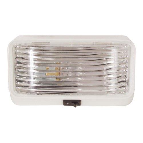 Porch Light White base Clear lens 30-78-517 - Young Farts RV Parts