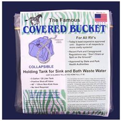 Portable Waste Holding Tank Zebra RV R7701 5 Gallon Capacity, Collapsible, Covered Bucket - Young Farts RV Parts