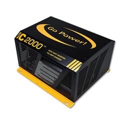 Power Inverter Go Power 80055 IC 2000 ™; 2000 Watts Output/ 3400 Watts Surge; 90 Percent Efficiency; Remote On/ Off Capable; 13.7" x 12.6" x 8.07" / 14.9" With Terminals; With Built In Charger/ Automatic Transfer Switch/ Battery Temperature Sensor/ Remote - Young Farts RV Parts