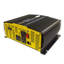 Power Inverter Go Power 80177 Modified Sine Wave Inverter; 1500 Watts Output/ 2100 Watts Surge; 80 To 90 Percent Efficiency; Two Outlets; With Low Voltage; 9.4" x 3.3" x 19" - Young Farts RV Parts