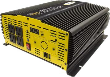 Power Inverter Go Power 80178 Modified Sine Wave Inverter; 3000 Watts Output/ 6000 Watts Surge; 80 To 90 Percent Efficiency; Four Outlets; Without GP-Remote; Low Voltage; 9.1" x 6.2" x 14.4" - Young Farts RV Parts