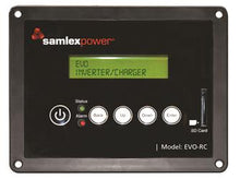 Load image into Gallery viewer, Power Inverter Remote Control Samlex America EVO-RC Evolution ™; For Use With Samlex America Evolution Series â„¢ EVO-2212/ EVO-3012/ EVO-2224/ EVO-4024 Inverter/Chargers; LCD Display; Black; Green (Status) And Red (Fault/ Alarm) LED Indicators - Young Farts RV Parts