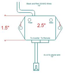 Power Inverter Remote Control Xantrex 808 - 9001 - 01 Freedom Xi; For ProWatt SW 600/ ProWatt SW 1000/ ProWatt SW 2000 Models; No Display - Young Farts RV Parts