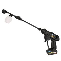 Pressure Washer Lippert Components 2020111765 Flow Max ™; Lithium Ion Battery; Long Nozzle/ Rotatable Nozzle/ 6-In-1 Spray Attachment/ 25 Ounce Soap Bottle; 520 Maximum PSI; With Hose; 28 Minute Battery Life Run Time; With Two 40 Volt Lithium Ion Batterie - Young Farts RV Parts