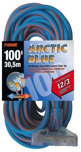 Prime Products LT630835 - Extension Cord 100'x12/3 Artic Blue - Young Farts RV Parts