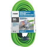 Prime Products NS512830 - Neon Flex, High Visibility Outdoor Extension Cord, 12/3 AWG, 15 A, 50'