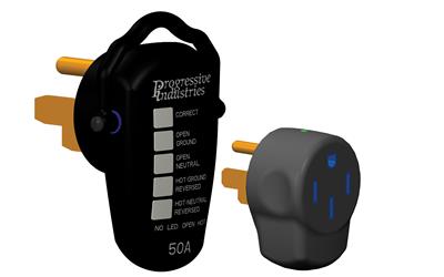 Progressive Industries® PSK-50 - 50A Straight Male x 50A Straight Female Surge Protector Kit - Young Farts RV Parts