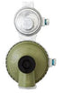 Propane Regulator Marshall Excelsior MEGR-291H Excela-Flo; 1/4" FNPT Inlet x 3/8" FNPT Outlet; Two Stage; 225000 BTU; Without Hose; Approved For RV Use; Zinc Powder Coated; Zinc Die Casted; Internal Relief Spring Loaded Diaphragm Type - Young Farts RV Parts