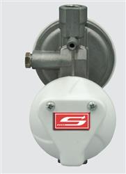 Propane Regulator Suburban Mfg LP-R524V Vertical Vent; With Shut Off Valve; 1/4" Female NPT Inlet x 3/8" NPT Outlet; Outlet Pressure Of 11" Water Column (WC); Two Stage; 160000 BTU Per Hour; Without Hose - Young Farts RV Parts