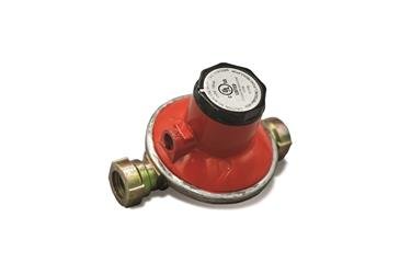 Propane Regulator Suburban Mfg LP-R756HP With Shut Off Valve; 1/4" Female NPT Inlet x 1/4" Female NPT Outlet; Outlet Pressure Of 11" Water Column (WC); Single Stage; 460000 BTU Per Hour; Without Hose - Young Farts RV Parts