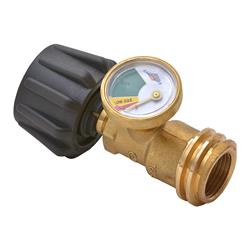 Propane Tank Gas Level Indicator Flame King YSN212 Use To Indicate Level Of Propane; All Propane Appliances With Type 1 Connection; Glow In The Dark Dial; Brass - Young Farts RV Parts