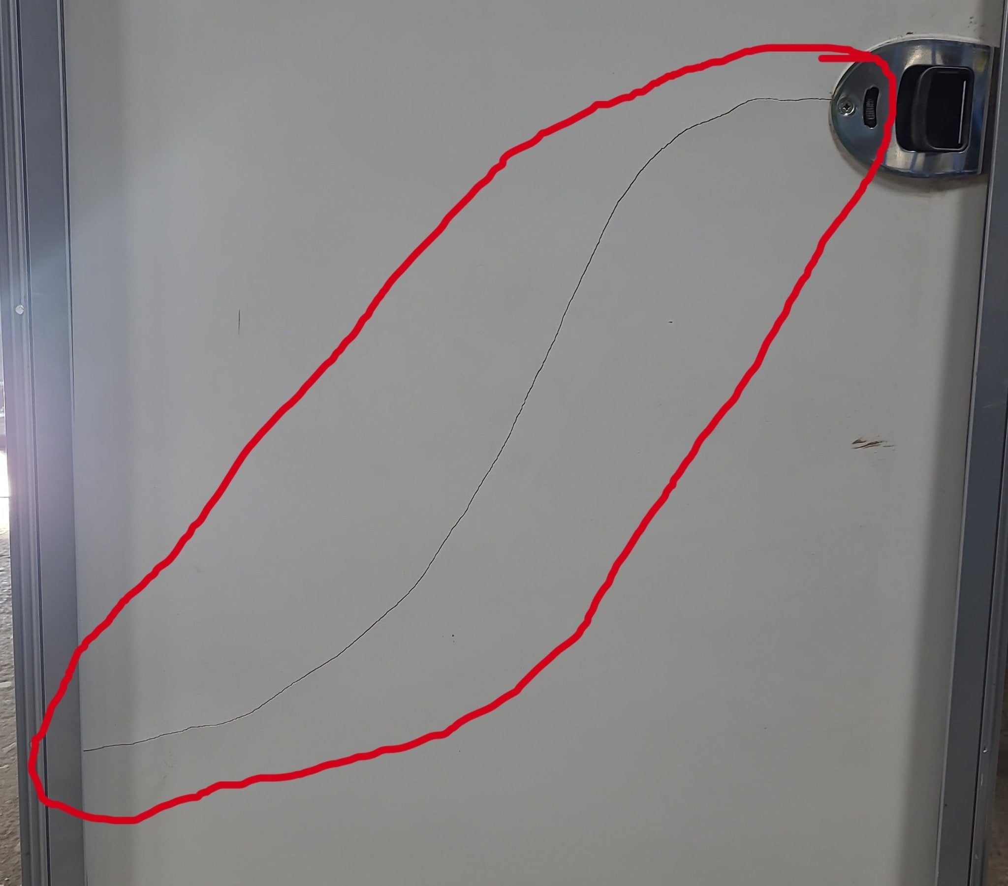 Radius Cornered Interior Door 65 3/4" W x 23 3/4" H x 3/4" D - Young Farts RV Parts