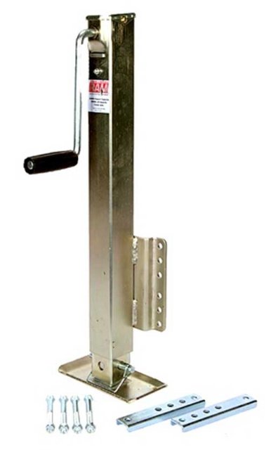 RAM MJSQ-2500B - Square Jack with Foot Plate, 29-1/8" Lift, 2,500 lbs - Young Farts RV Parts