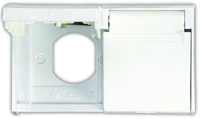 Receptacle Cover JR Products 47505 Used To Cover Standard Two Outlet Electrical Unit; Duplex; Polar White - Young Farts RV Parts
