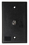 Receptacle King PB1001 Use To Provide Power To An Amplified TV Antenna; Outside/ Indoor Use; 12 Volt DC Campground Cable Input; Spade Terminal; Single; Black; 3-1/2