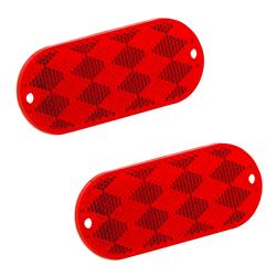 Reflector Bargman 71-78-010 Red Lens; 3-1/4" X 1-1/2" Rectangular - Young Farts RV Parts