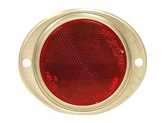 Reflector Peterson Mfg. V472R Red Lens; 3" Round; Aluminum Housing - Young Farts RV Parts