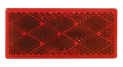 Reflector Peterson Mfg. V483R Quick Mount; Red Lens; 3-1/8" x 1-3/8" Rectangular; Without Housing - Young Farts RV Parts