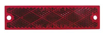 Reflector Peterson Mfg. V487R Red Lens; 4-3/8" x 1-1/8" Rectangular; Without Housing - Young Farts RV Parts
