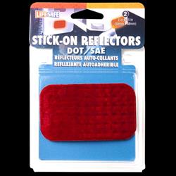 Reflector Top Tape and Label RE7071 Red Lens; 2" x 3-1/2" Rectangular; Peel And Stick - Young Farts RV Parts