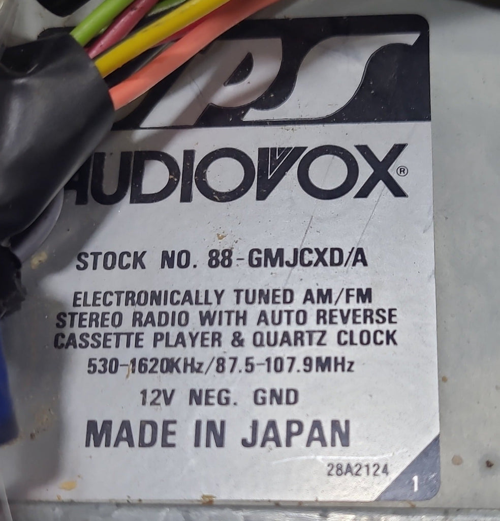 Retro Audiovox RV Radio STOCK # 88-GMJCXD/A - Young Farts RV Parts