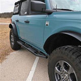 Rocker Panel Guard TrailFX BR011T TrailFX Rocker Guard Steps, Round Tube, Bolt On, Powder Coated, Matte Black, Steel