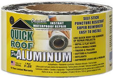 Load image into Gallery viewer, Roof Repair Tape 3&quot; x 25 Foot Roll CoFair Product QR325 Quick Roof ™; Use To Repair Leaks On Metal And Flat Roofs/ RV And Mobile Homes/ Trucks And Trailers/ Gutters/ Flashings And Skylights; Aluminum Foil Tape; - Young Farts RV Parts