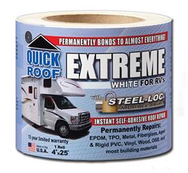 Roof Repair Tape 4" x 25 Foot Roll CoFair Product B-UBE425 Quick Roof ™; Use To Stop Leaks And Repairs All RV Roof Materials/ Vents/ Skylights/ Slide-Outs/ Windows/ Awnings/ Holding Tanks And Tents; For Use On Ethylene Propylene Diene Monomer (EPDM)/ Ther - Young Farts RV Parts