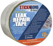Load image into Gallery viewer, Roof Repair Tape; 4&quot; x 25 Foot Roll Heng&#39;s Industries 60023 STICKNBOND ™; Use To Repair Holding Tanks/ Fresh Water Tanks/ Pipes And Tears In Roof; For Use On Rubber/ Polyethylene/ Polypropylene/ Fiberglass/ Steel/ Wood And Aluminum Surfaces; White With Fl - Young Farts RV Parts