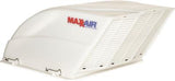 Roof Vent Cover MaxxAir Ventilation Solutions 00-955001 Fan/ Mate ™, Exterior Mount, Dome Type Ventilation Cover, Vented On One Side, White, Polyethylene With UV Inhibitors